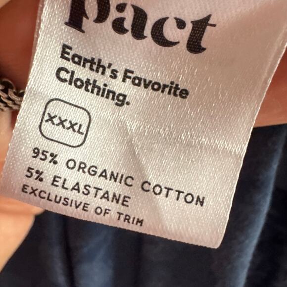 Pact Floral Midi Dress Blue Scoop Neck Pullover Sleeveless Sz 3XL Women's - Picture 9 of 10